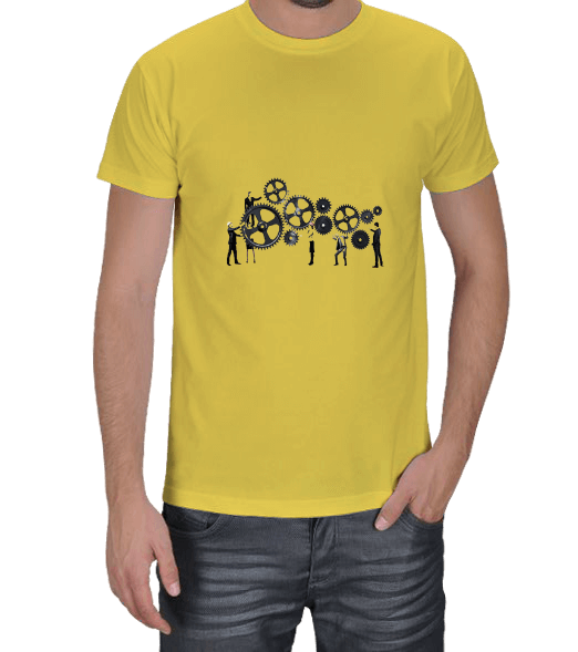 Tisho - Mühendis Bey Sarı Erkek Tişört