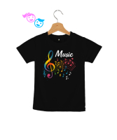 Music Çocuk Siyah Çocuk Unisex - Tisho