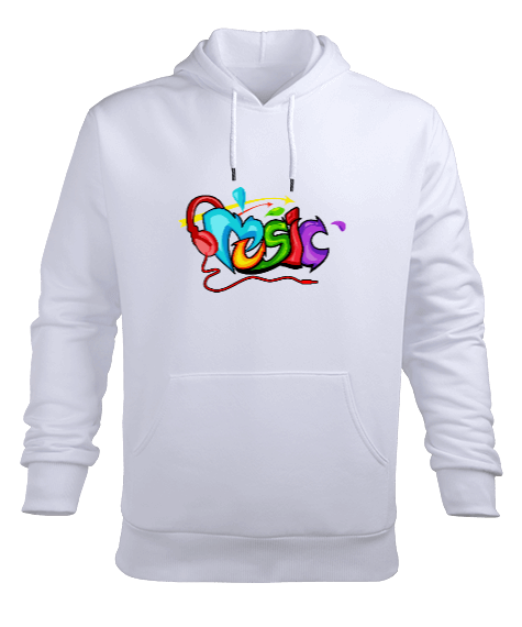 Tisho - Music Erkek Kapüşonlu Hoodie Sweatshirt