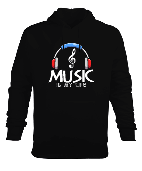 Tisho - Music is my life Erkek Kapüşonlu Hoodie Sweatshirt