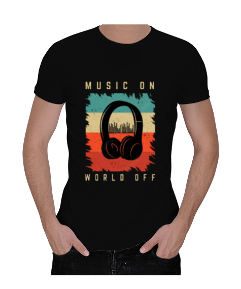 Tisho - Music on World of Erkek Regular Kesim Tişört
