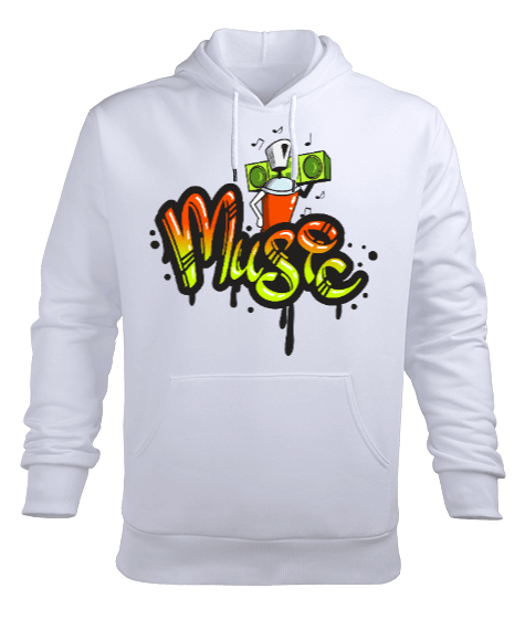 Tisho - musicc Erkek Kapüşonlu Hoodie Sweatshirt