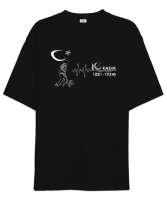 Mustafa Kemal Atatürk 10 Kasım Anma Siyah Oversize Unisex Tişört - Tisho