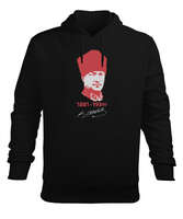 Mustafa Kemal Atatürk 1881 1938 Baskılı Siyah Erkek Kapüşonlu Hoodie Sweatshirt - Tisho
