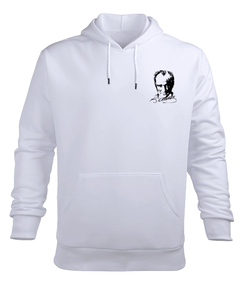 Tisho - MUSTAFA KEMAL ATATÜRK BASKILI SWEATSHİRT Erkek Kapüşonlu Hoodie Sweatshirt