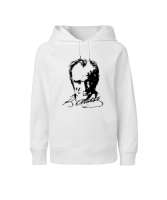 Mustafa Kemal Atatürk Beyaz Çocuk Unisex Hoodie Kapüşonlu - Tisho