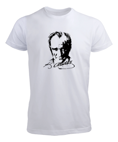 Tisho - Mustafa Kemal Atatürk Beyaz Erkek Tişört