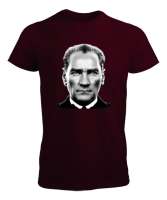 Mustafa Kemal Atatürk Bordo Erkek Tişört - Tisho