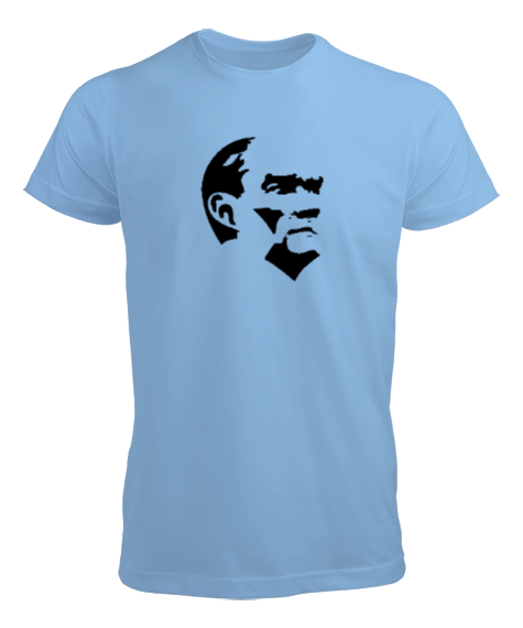 Tisho - Mustafa Kemal Atatürk Buz Mavisi Erkek Tişört