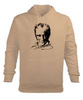 Mustafa Kemal Atatürk Camel Erkek Kapüşonlu Hoodie Sweatshirt - Tisho