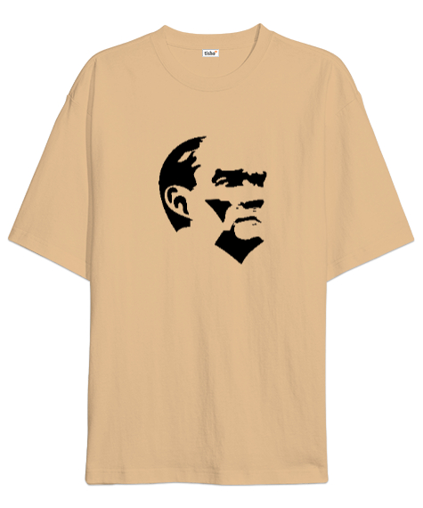 Tisho - Mustafa Kemal Atatürk Camel Oversize Unisex Tişört