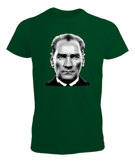Tisho - Mustafa Kemal Atatürk Çimen Yeşili Erkek Tişört