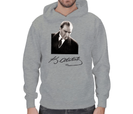 Mustafa Kemal Atatürk Erkek Kapşonlu - Tisho