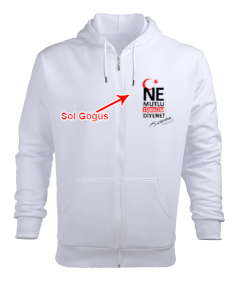 Mustafa Kemal ATATÜRK Erkek Kapşonlu Fermuarlı - Tisho