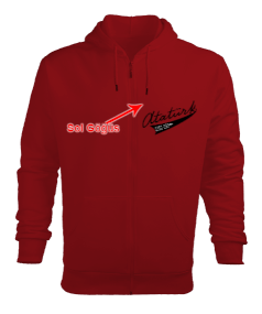 Mustafa Kemal ATATÜRK Erkek Kapşonlu Fermuarlı - Tisho