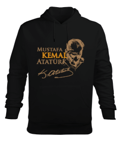 Mustafa Kemal Atatürk Erkek Kapüşonlu Hoodie Sweatshirt - Tisho