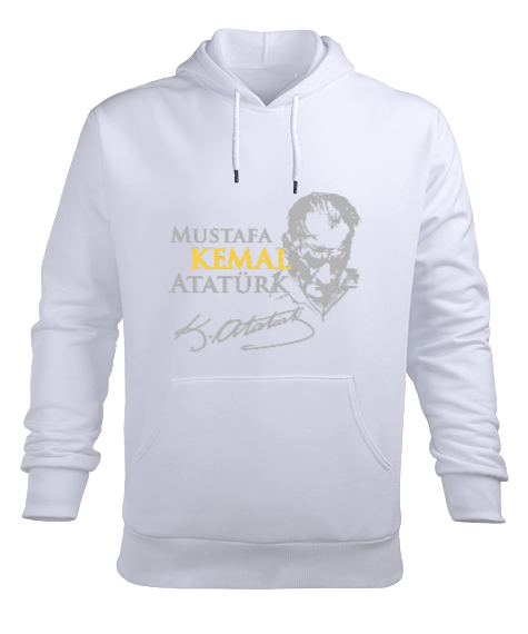 Tisho - MUSTAFA KEMAL ATATÜRK Erkek Kapüşonlu Hoodie Sweatshirt