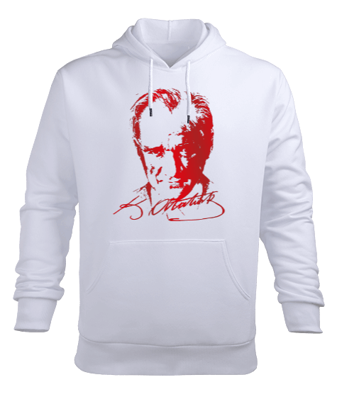 Mustafa Kemal Atatürk Erkek Kapüşonlu Hoodie Sweatshirt - Tisho