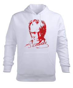Mustafa Kemal Atatürk Erkek Kapüşonlu Hoodie Sweatshirt - Tisho
