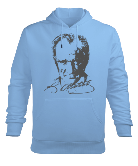 Mustafa Kemal Atatürk Erkek Kapüşonlu Hoodie Sweatshirt - Tisho