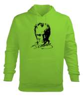 Mustafa Kemal Atatürk Fıstık Yeşili Erkek Kapüşonlu Hoodie Sweatshirt - Tisho
