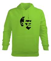Mustafa Kemal Atatürk Fıstık Yeşili Erkek Kapüşonlu Hoodie Sweatshirt - Tisho