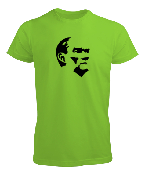 Tisho - Mustafa Kemal Atatürk Fıstık Yeşili Erkek Tişört