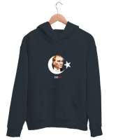 MUSTAFA KEMAL ATATÜRK Füme Unisex Kapşonlu Sweatshirt - Tisho