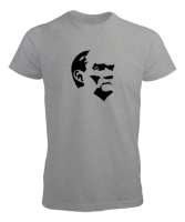 Mustafa Kemal Atatürk Gri Erkek Tişört - Tisho