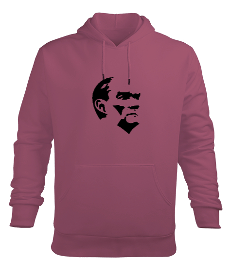 Tisho - Mustafa Kemal Atatürk Gül Kurusu Erkek Kapüşonlu Hoodie Sweatshirt