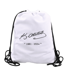 MUSTAFA KEMAL ATATÜRK İMZA 1881-1938 SONSUZLUK DETAYLI Büzgülü Spor Çanta - Tisho