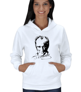 Mustafa Kemal Atatürk Kadın Kapşonlu - Tisho