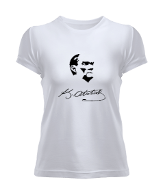 Mustafa Kemal Atatürk Kadın Tişört - Tisho