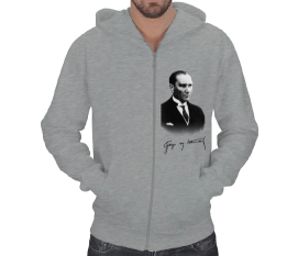 MUSTAFA KEMAL ATATÜRK Kapşonlu Fermuarlı - Tisho