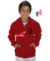 Mustafa Kemal Atatürk Kırmızı Çocuk Kapüşonlu Hoodie Fermuarlı - Tisho