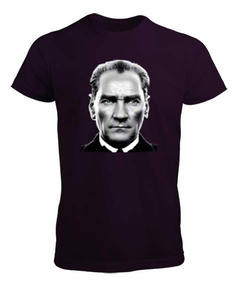Tisho - Mustafa Kemal Atatürk Koyu Mor Erkek Tişört