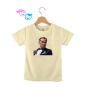 Mustafa Kemal Atatürk Krem Çocuk Unisex - Tisho