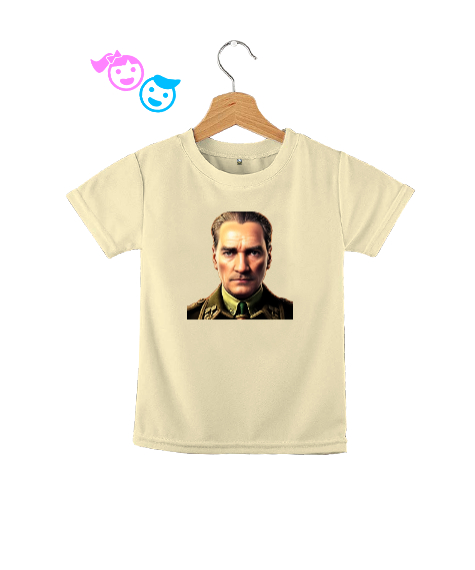 Tisho - Mustafa Kemal Atatürk Krem Çocuk Unisex