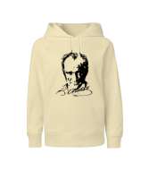 Mustafa Kemal Atatürk Krem Çocuk Unisex Hoodie Kapüşonlu - Tisho