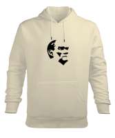 Mustafa Kemal Atatürk Krem Erkek Kapüşonlu Hoodie Sweatshirt - Tisho