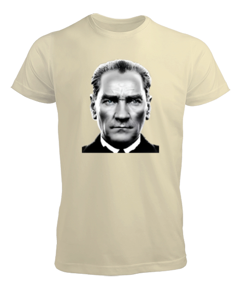 Tisho - Mustafa Kemal Atatürk Krem Erkek Tişört