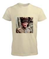 Mustafa Kemal ATATÜRK Krem Erkek Tişört - Tisho
