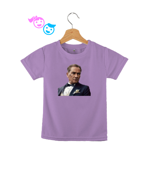 Tisho - Mustafa Kemal Atatürk Lila Çocuk Unisex