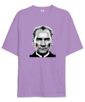 Mustafa Kemal Atatürk Lila Oversize Unisex Tişört - Tisho