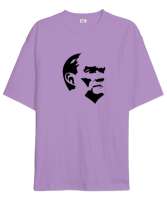 Mustafa Kemal Atatürk Lila Oversize Unisex Tişört - Tisho