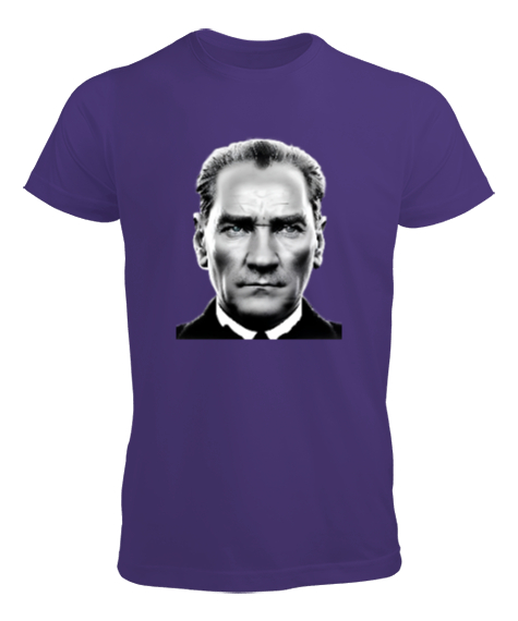 Tisho - Mustafa Kemal Atatürk Mor Erkek Tişört