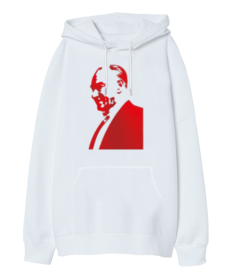 Tisho - Mustafa Kemal Atatürk Oversize Unisex Kapüşonlu Sweatshirt