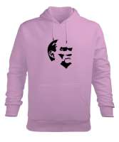 Mustafa Kemal Atatürk Pembe Erkek Kapüşonlu Hoodie Sweatshirt - Tisho