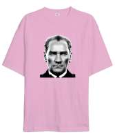 Mustafa Kemal Atatürk Pembe Oversize Unisex Tişört - Tisho