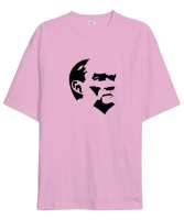 Mustafa Kemal Atatürk Pembe Oversize Unisex Tişört - Tisho